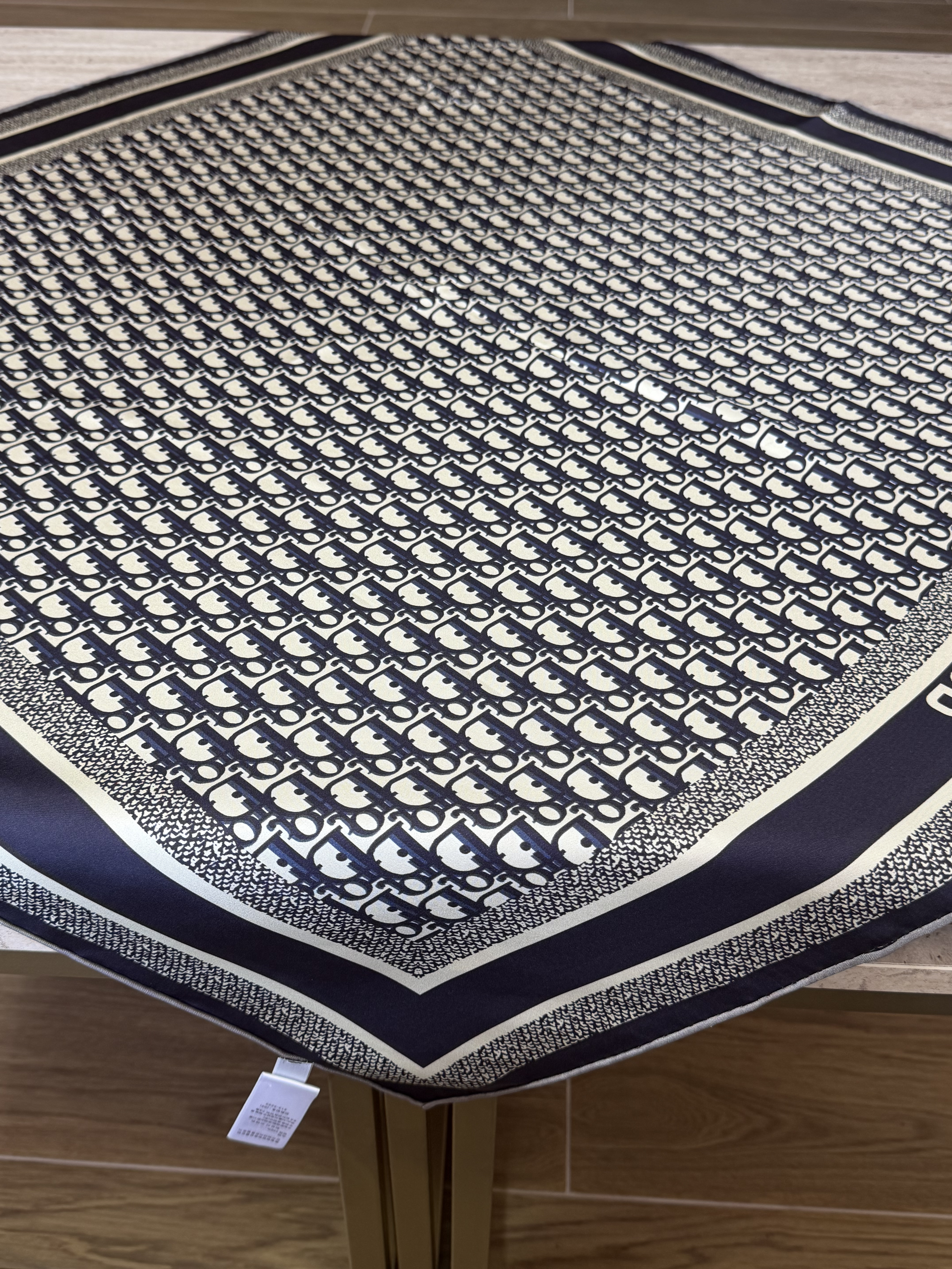 Christian Dior İpek Eşarp | Oblique Monogram Lacivert - Görsel 2
